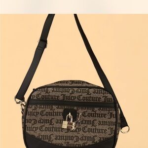 Juicy Couture Monogram Black and Tan Crossbody Bag